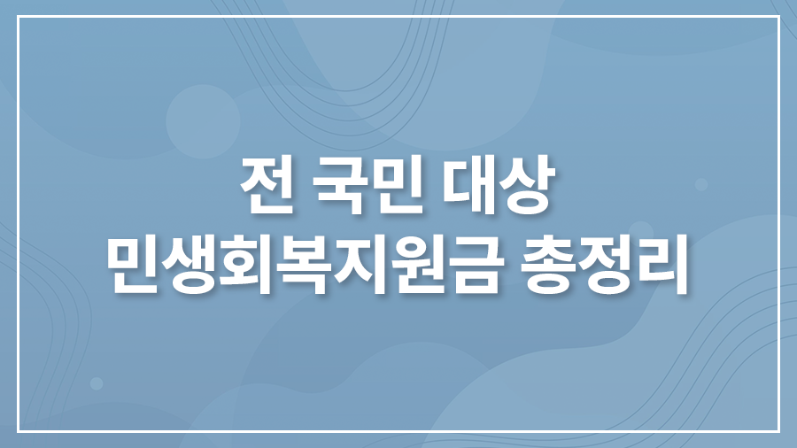 2025 민생회복지원금 총정리