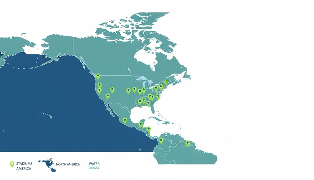 2026 월드컵 경기장 지도