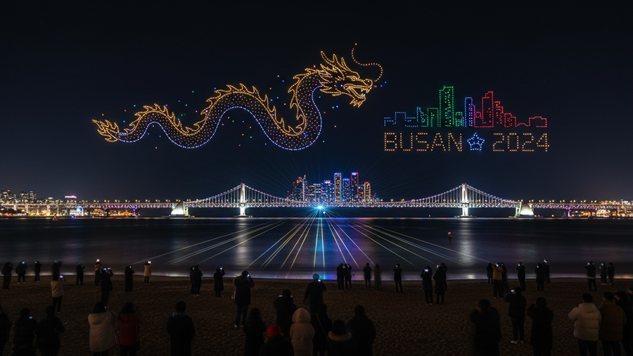 부산 겨울여행 드론