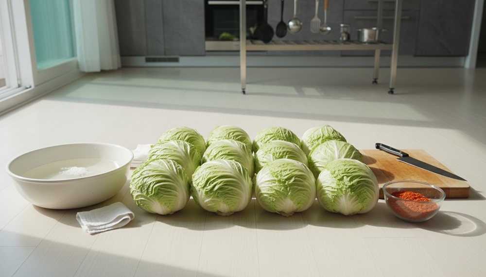 소량김장 절임배추 준비