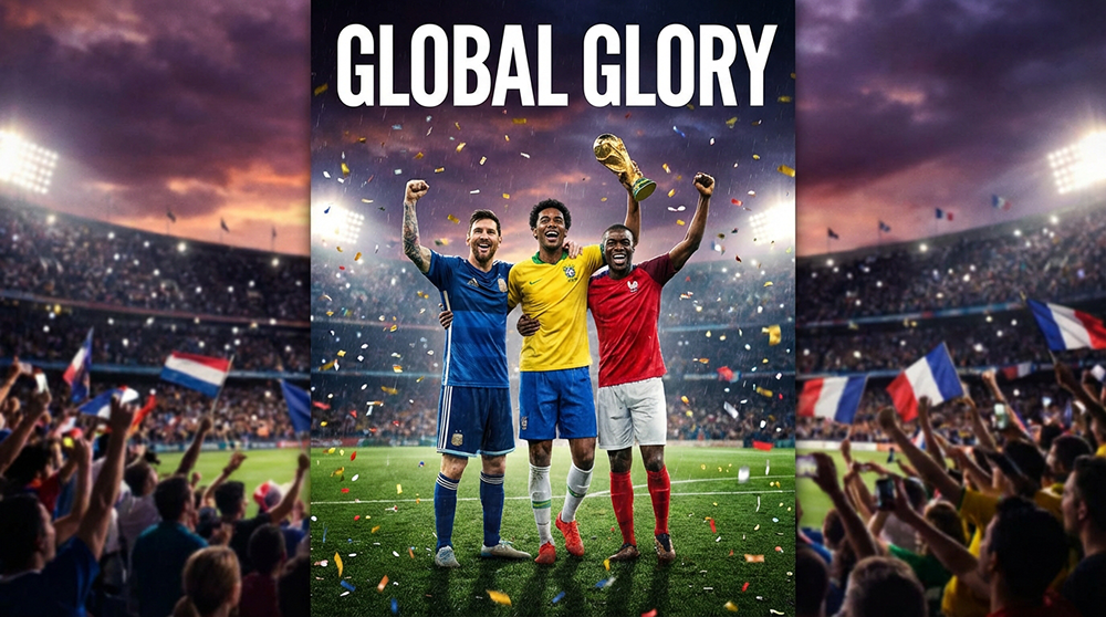 2026 월드컵 우승 후보팀 스타 플레이어들이 경기장에서 활약하는 모습