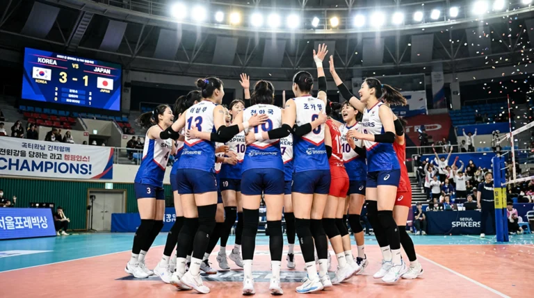 김연경 감독 배구팀 원더독스 환호 장면