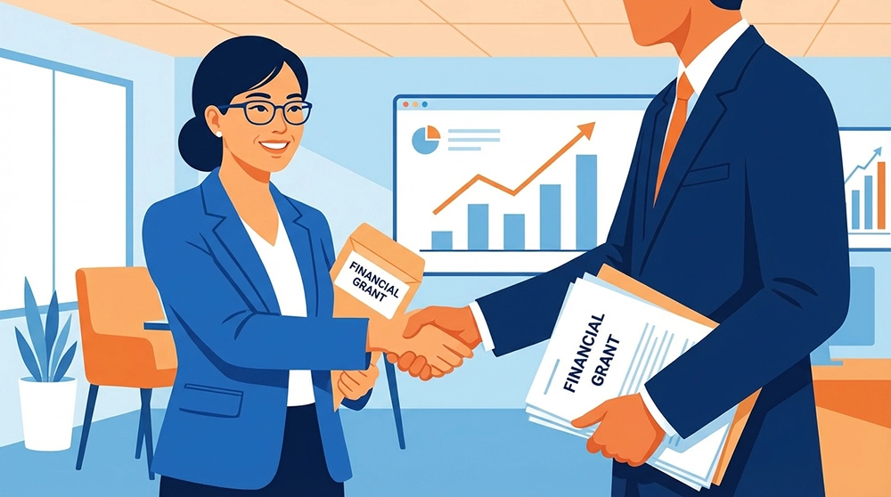 소상공인 실업급여 202만원 지원 받는 자영업자 일러스트