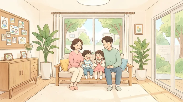 2026년 다자녀 혜택을 받는 행복한 2자녀 가정의 모습