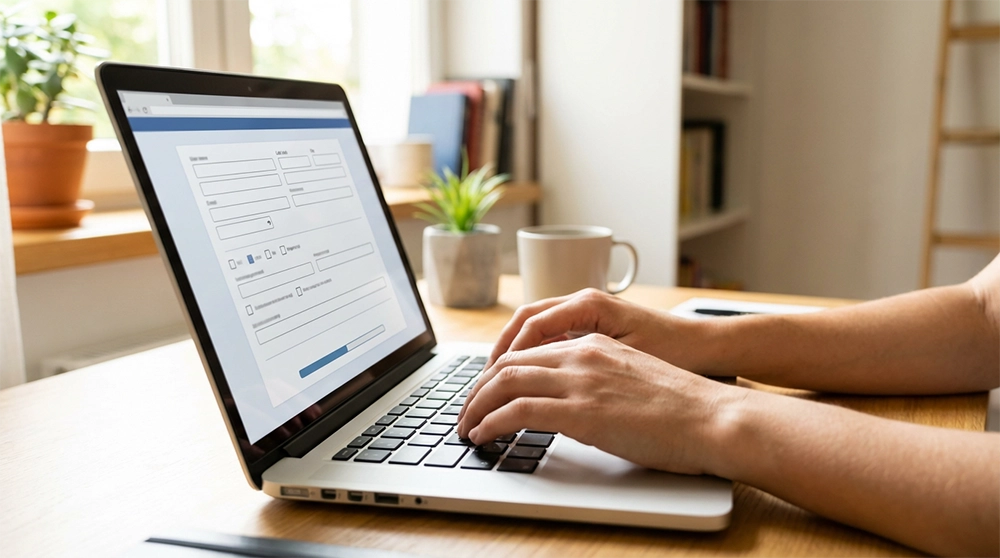 소상공인 바우처 2월 9일부터 온라인 신청, 소상공인24 웹사이트에서 별도 서류 없이 간편하게 신청하는 장면