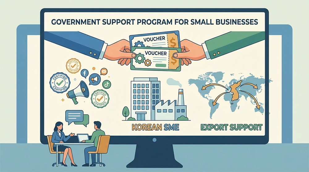 수출바우처 정부 지원 서비스 마케팅 인증 컨설팅 바우처 카드