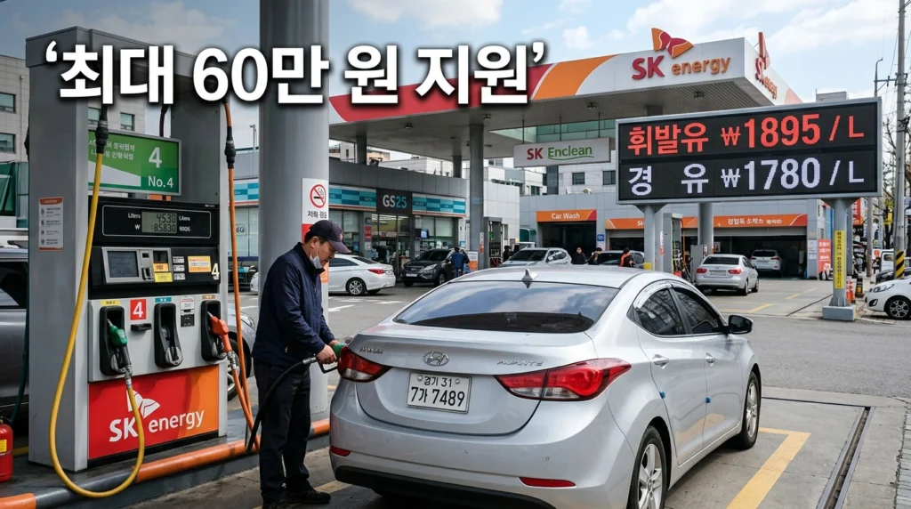 주유소에서 주유 중인 운전자 최대 60만원 지원