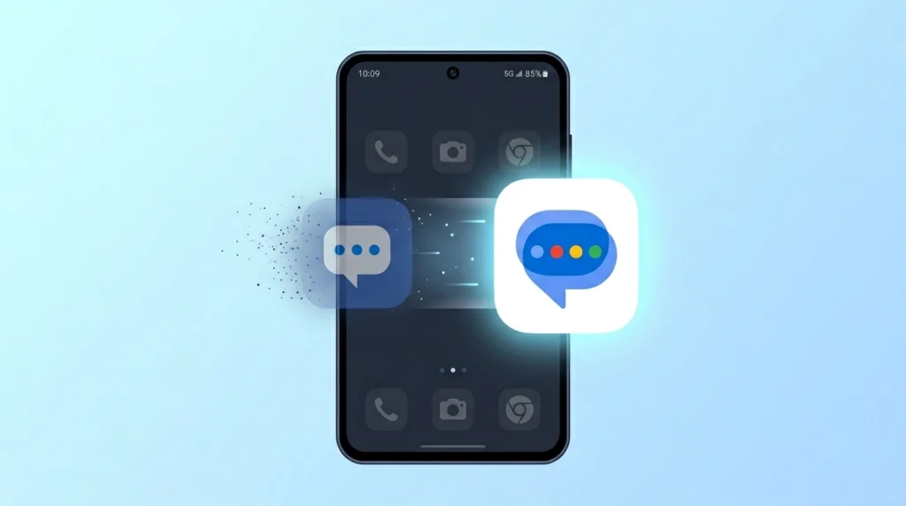 갤럭시 스마트폰 화면 중심