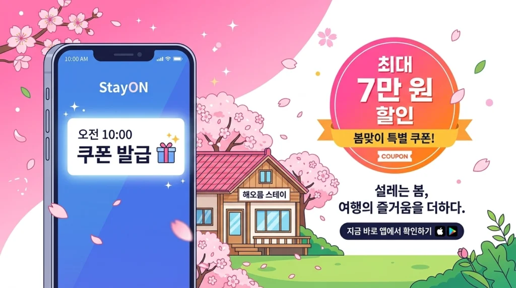 숙박 쿠폰 오전 10시 발급 최대 7만원 할인