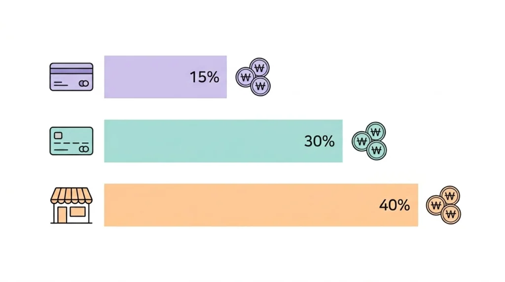 카드별 소득공제율 비교