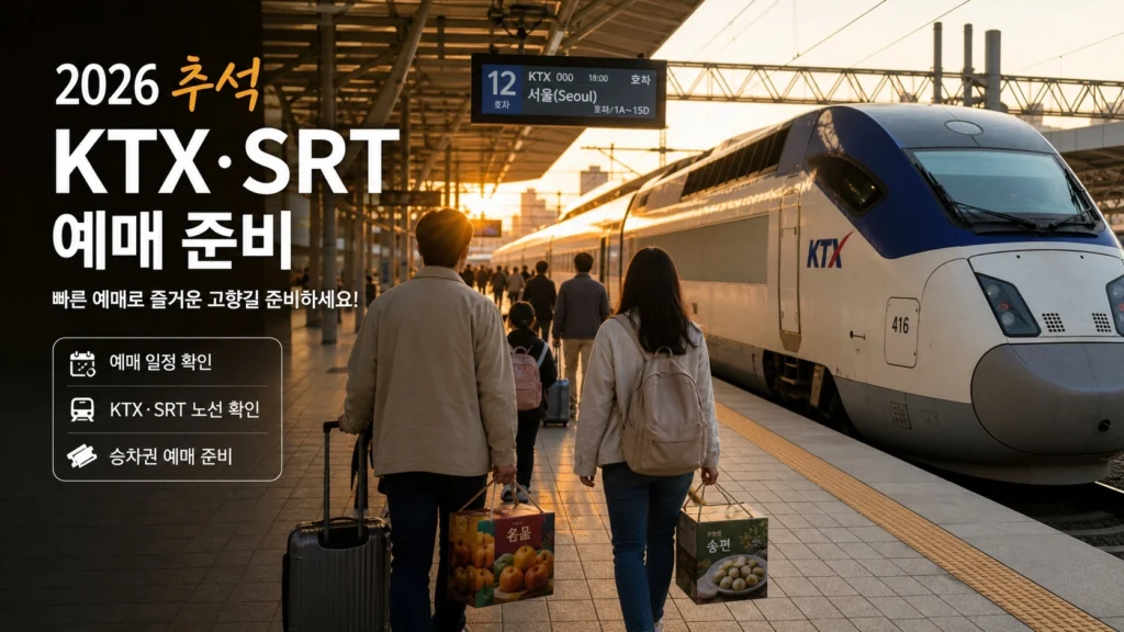 2026 추석 기차표 예매 썸네일