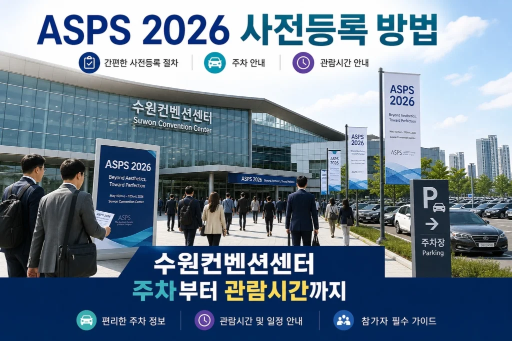 ASPS 2026 사전등록 방법 수원컨벤션센터 주차부터 관람시간까지 썸네일