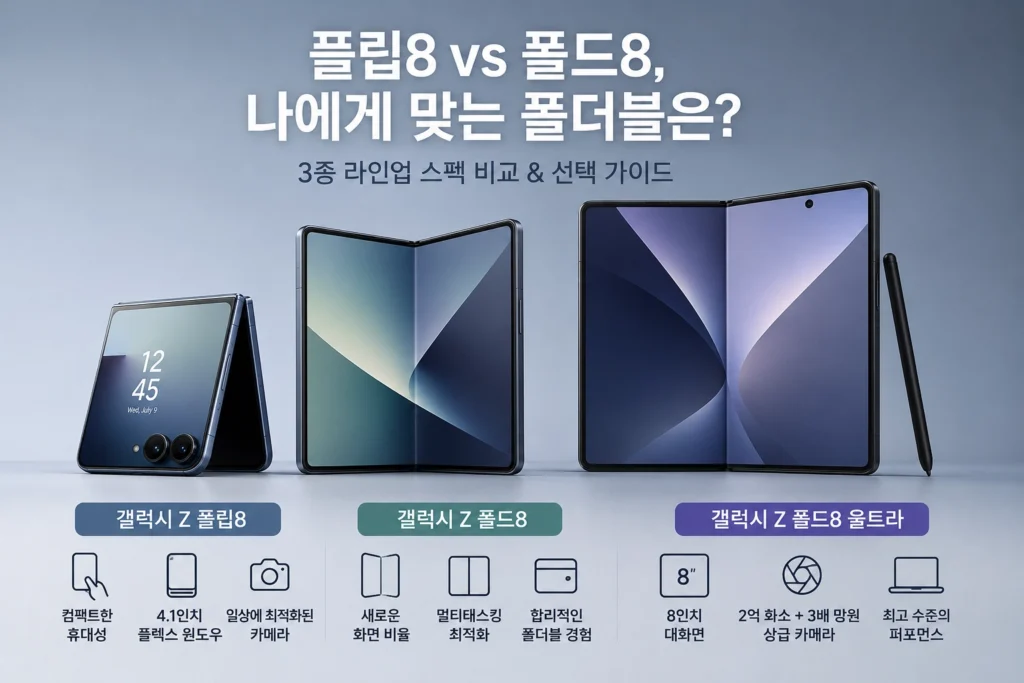 갤럭시 Z 플립8 폴드8 차이 썸네일