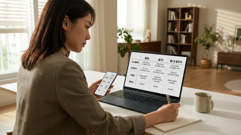 갤럭시 Z 플립8 폴드8비교
