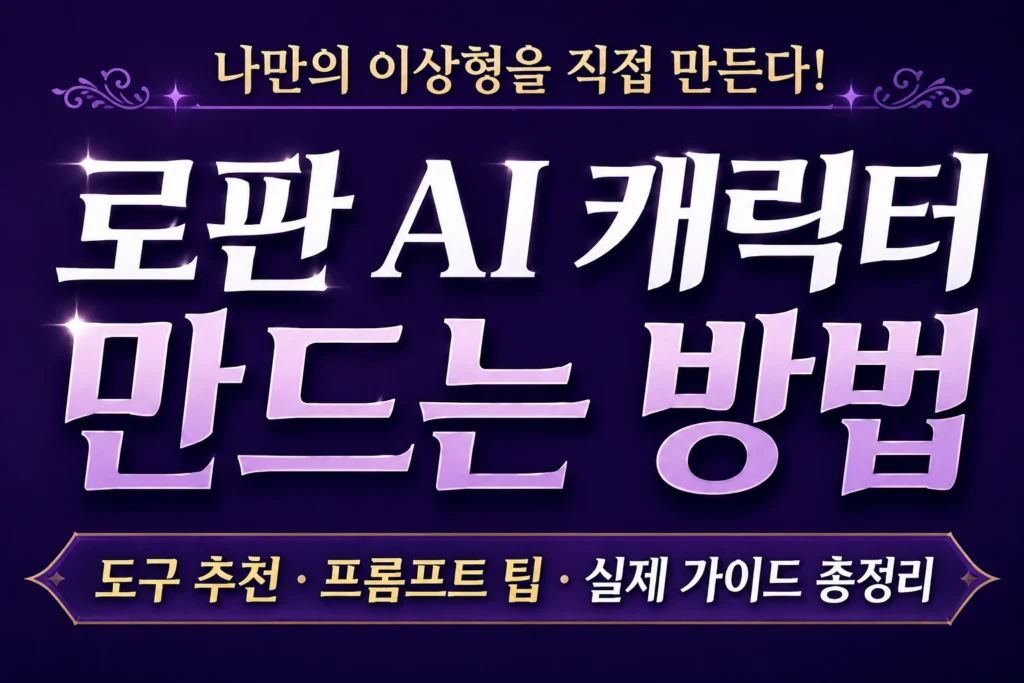 로판 AI 캐릭터 만들기 썸네일