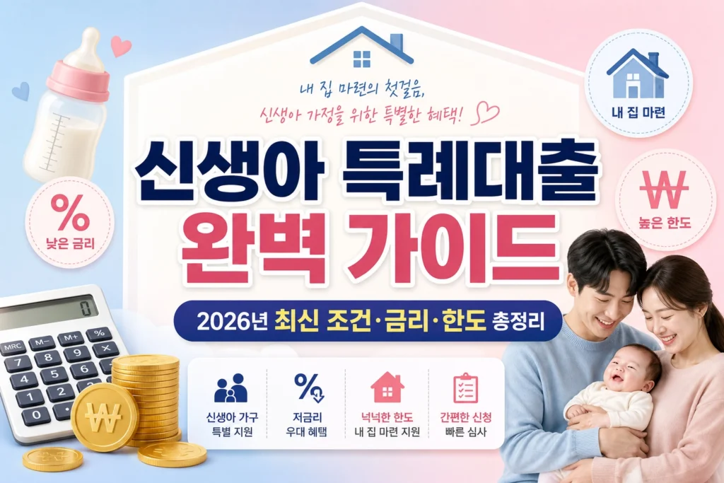 신생아 특례대출 완벽 가이드 2026년 조건 금리 한도 썸네일