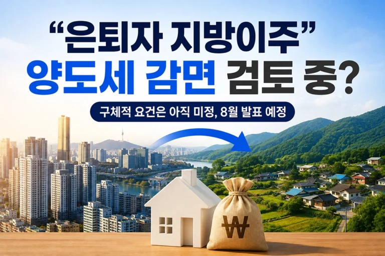 은퇴자 지방이주 양도세 감면 썸네일