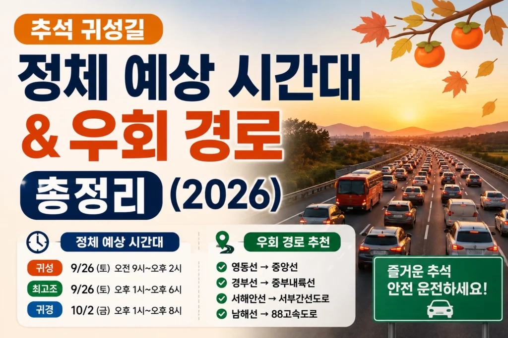 추석 귀성길 정체 예상 시간대 썸네일