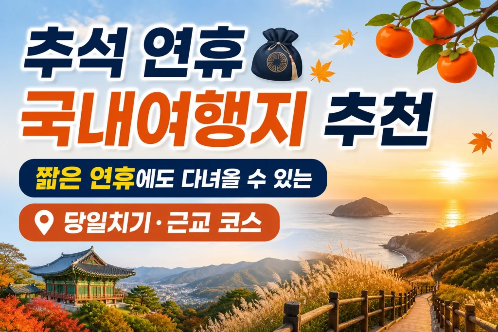 추석 연휴 국내여행 추천 썸네일