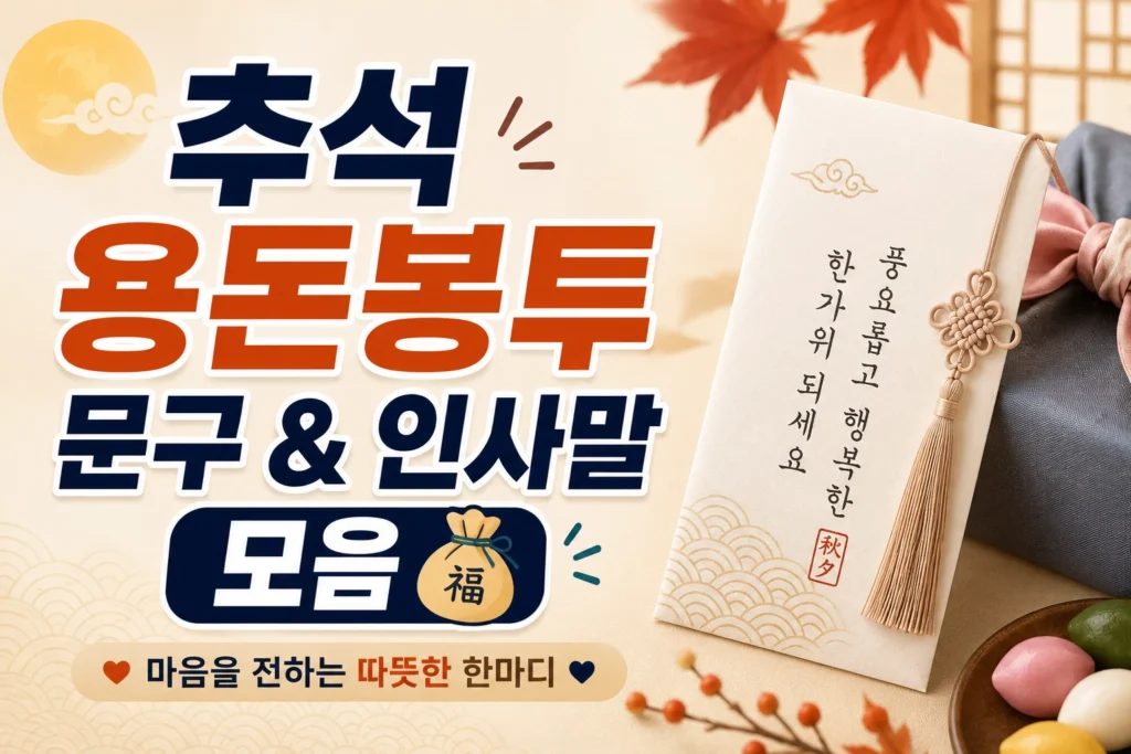 추석 용돈봉투 문구 썸네일