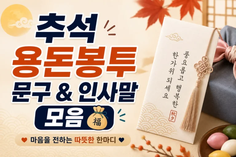 추석 용돈봉투 문구 썸네일