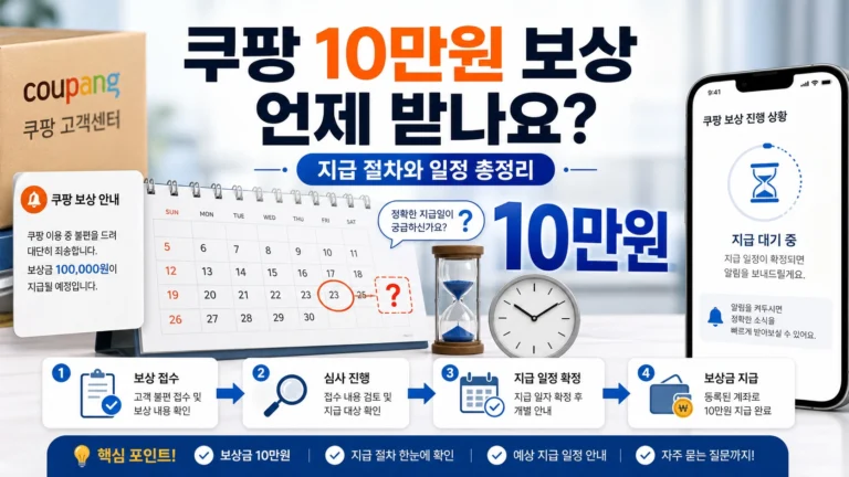 쿠팡 10만원 보상 썸네일