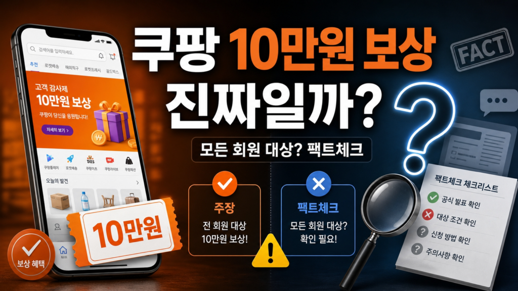 쿠팡 10만원 보상 썸네일
