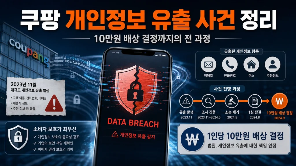 쿠팡 개인정보 유출 사건 썸네일