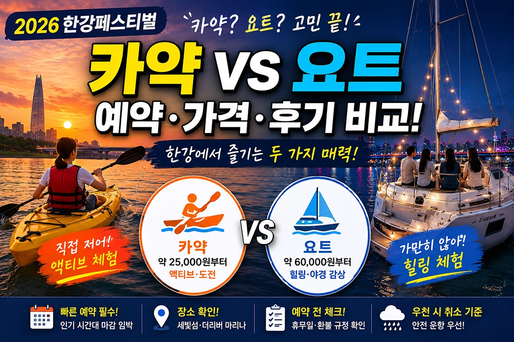 한강 카약 예약 요약 썸네일