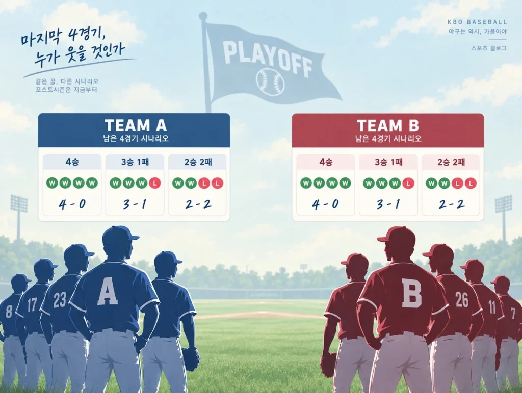 야구 경우수 확률 모습