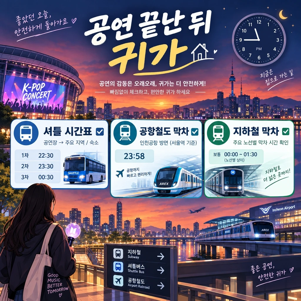 공연 종료 후 귀가 계획 안내