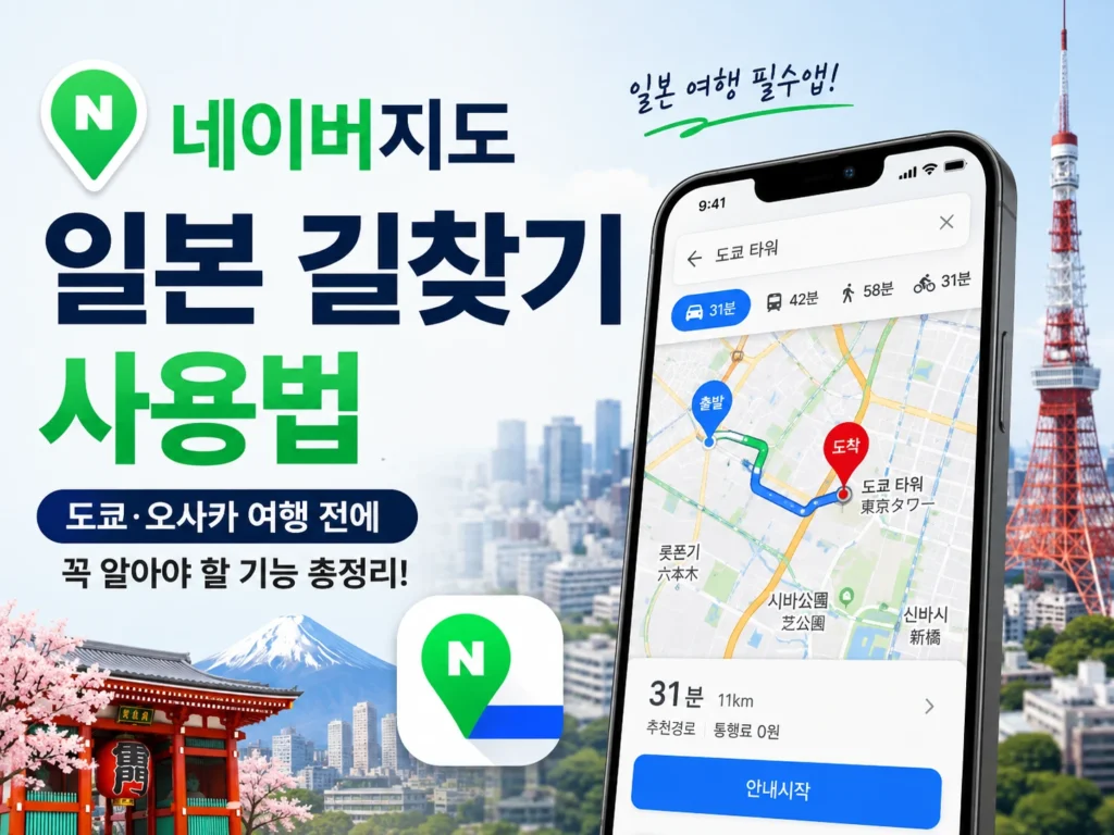 네이버지도 일본 길찾기 썸네일