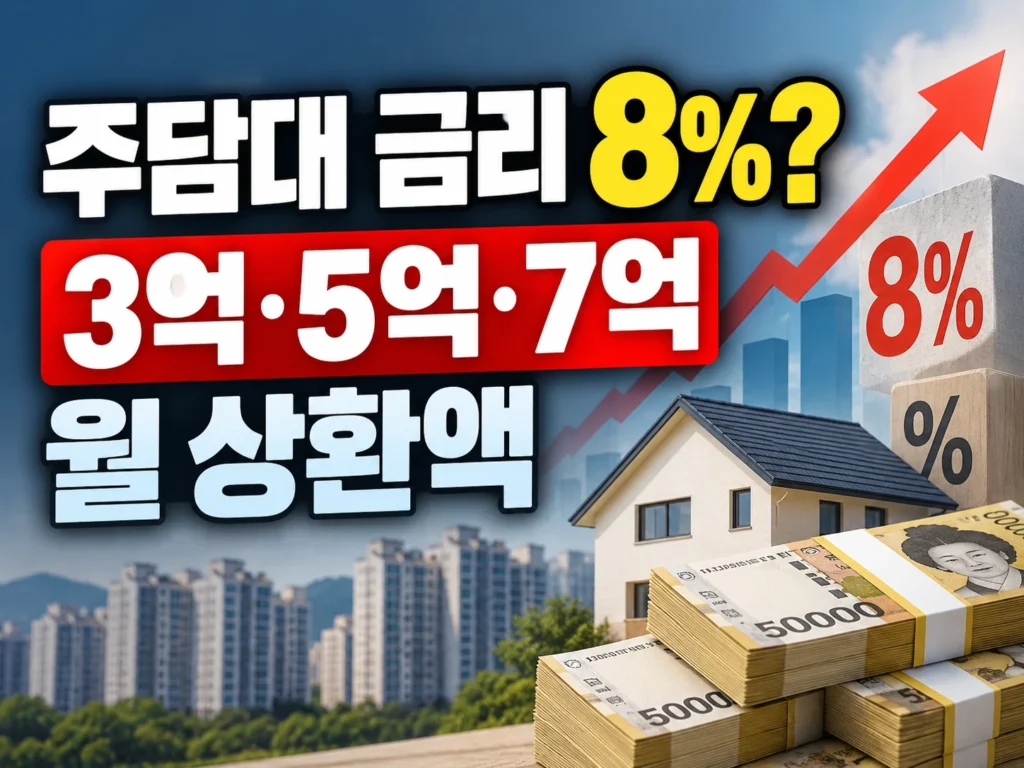 주담대 금리 8% 썸네일