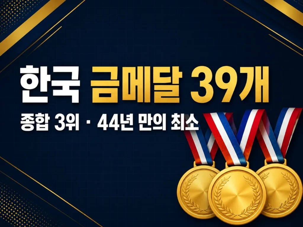 아시안게임 메달 순위 썸네일