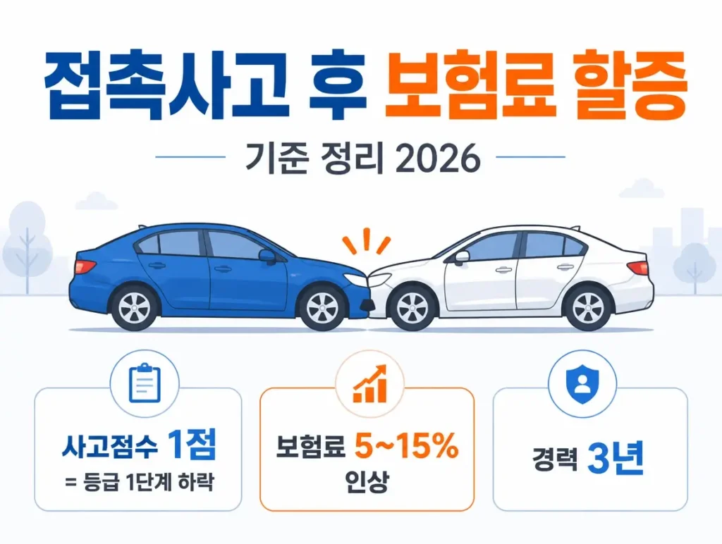 접촉사고 보험료 할증 썸네일