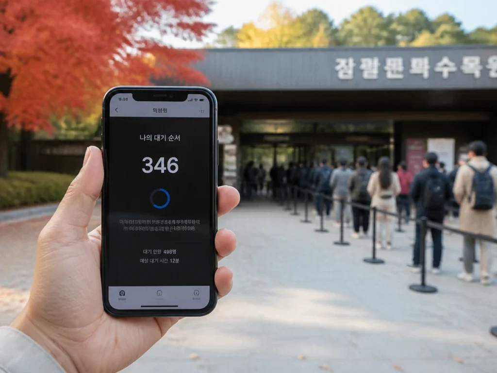 화담숲 예매 대기 화면