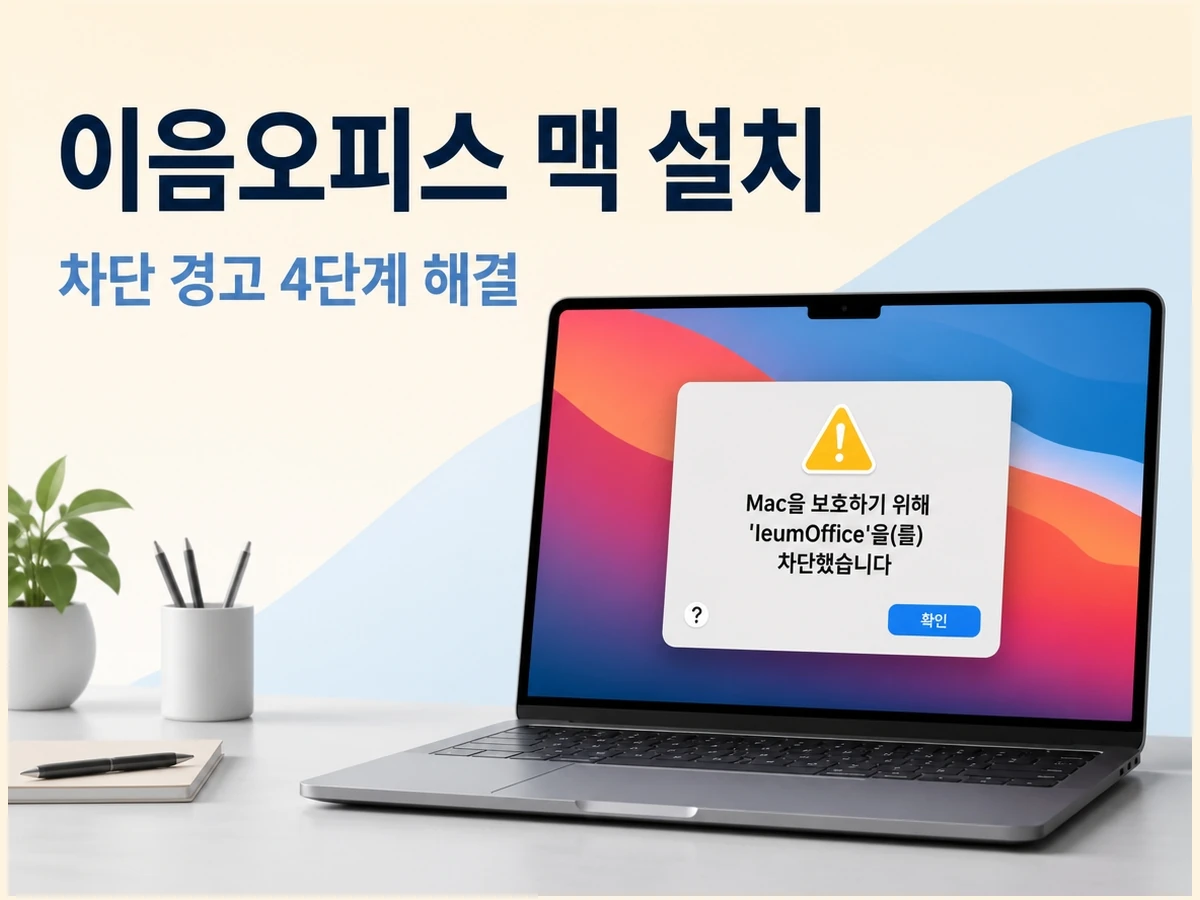 이음오피스 맥 설치 차단 경고 해결 썸네일