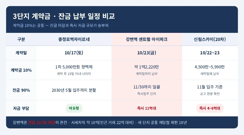 10월 6일 마감 서울 무순위 청약 공고 목록 청약홈 화면
