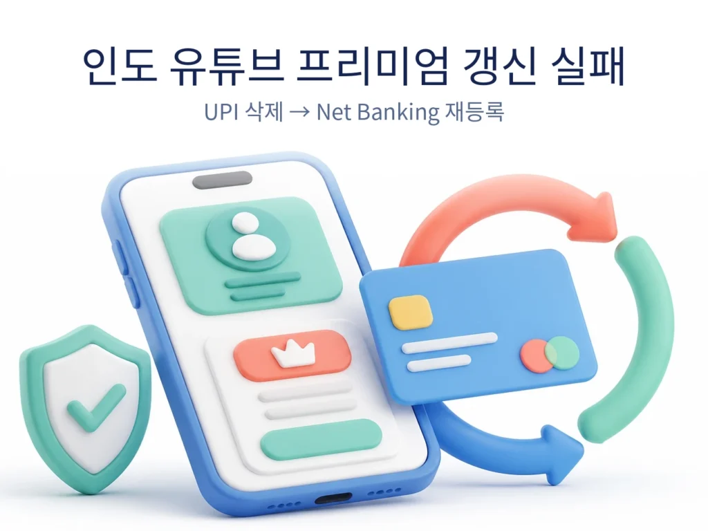 유튜브 프리미엄 인도 갱신 실패 썸네일
