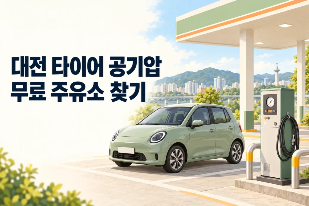 대전 타이어 공기압 무료 주유소 썸네일