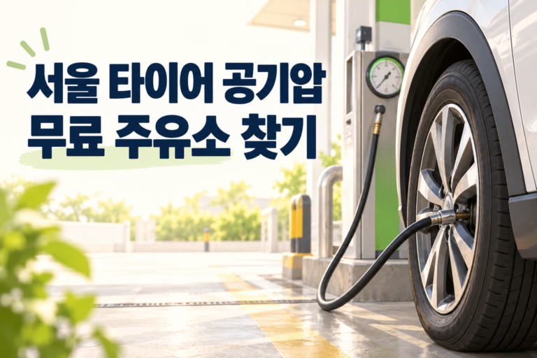서울 타이어 공가압 무료 주유소 찾기 썸네일